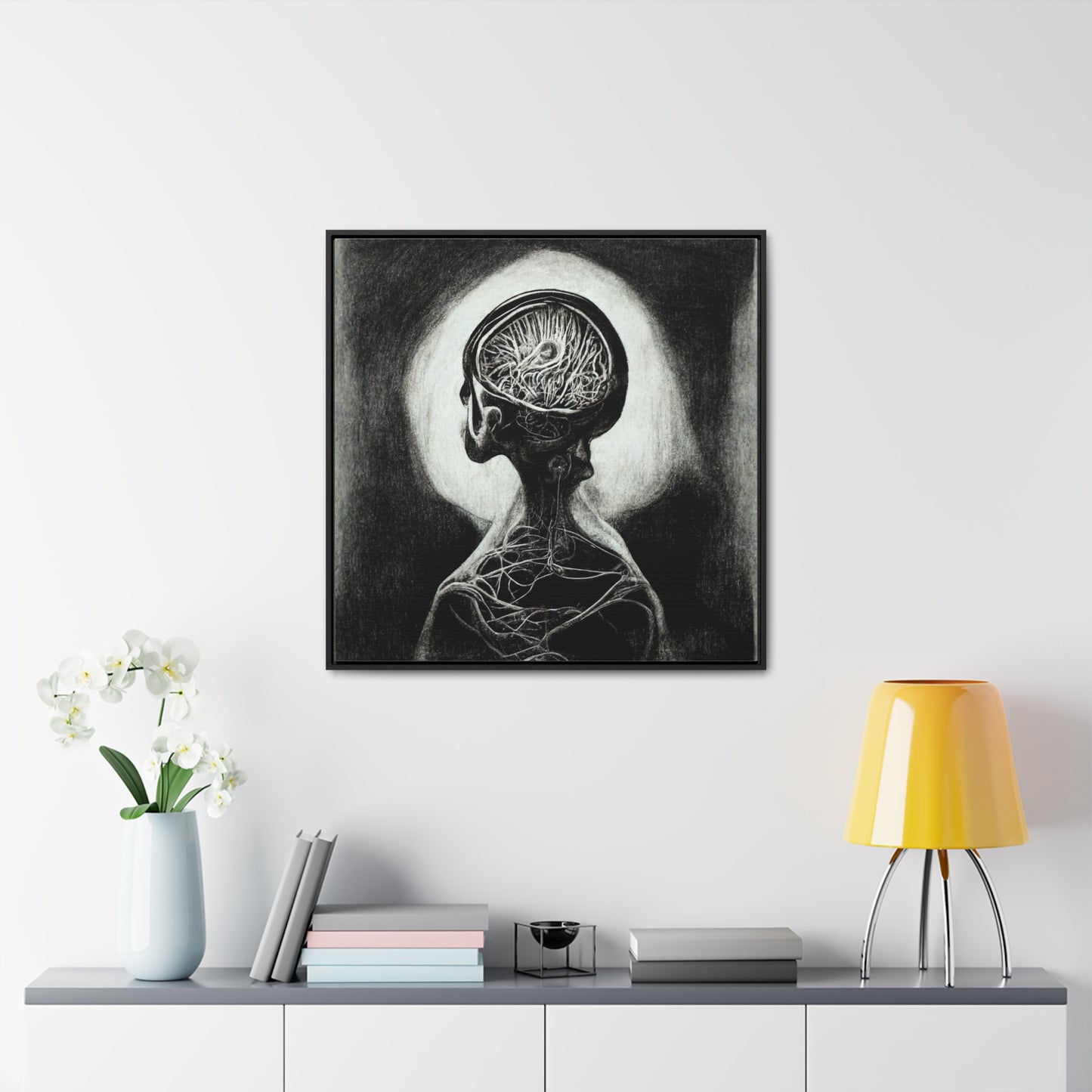 Brain 5, Valentinii, Gallery Canvas Wraps, Square Frame