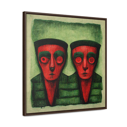 Loneliness Green Red 16, Valentinii, Gallery Canvas Wraps, Square Frame