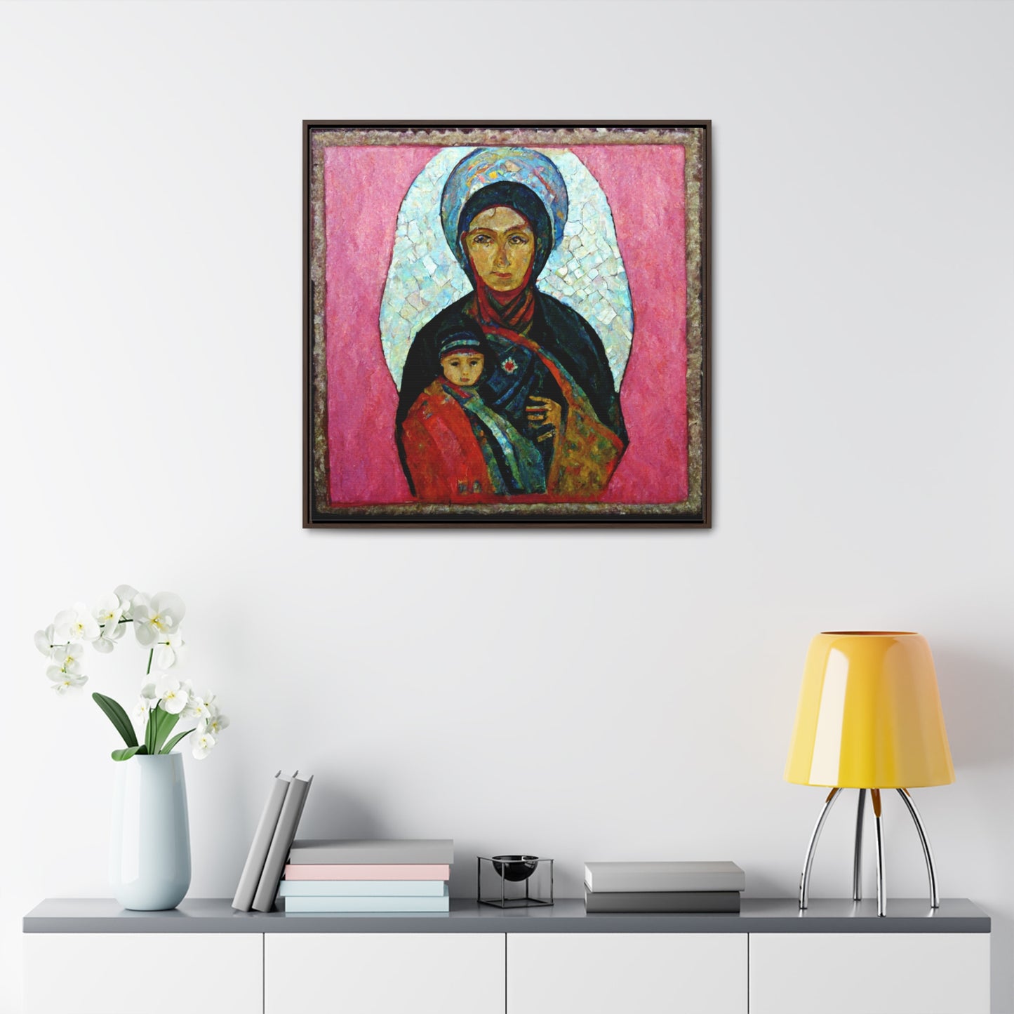 Mary and the Child 11, Valentinii, Gallery Canvas Wraps, Square Frame