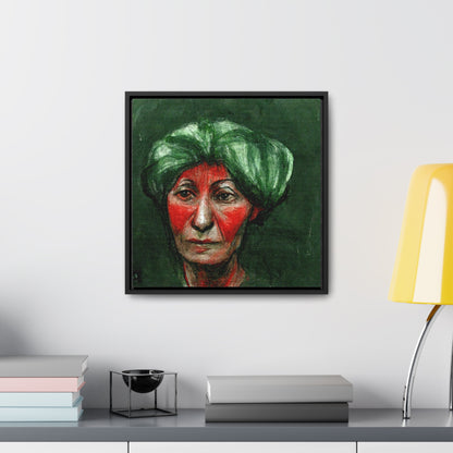 Loneliness Green Red 42, Valentinii, Gallery Canvas Wraps, Square Frame