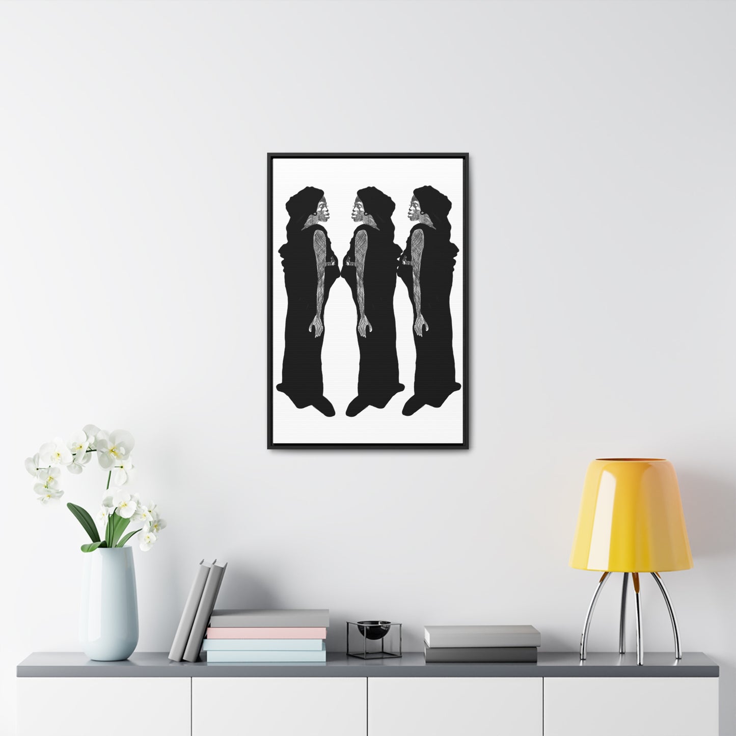 Three Women, Original Eduard Pavel, Gallery Canvas Wraps, Vertical Frame