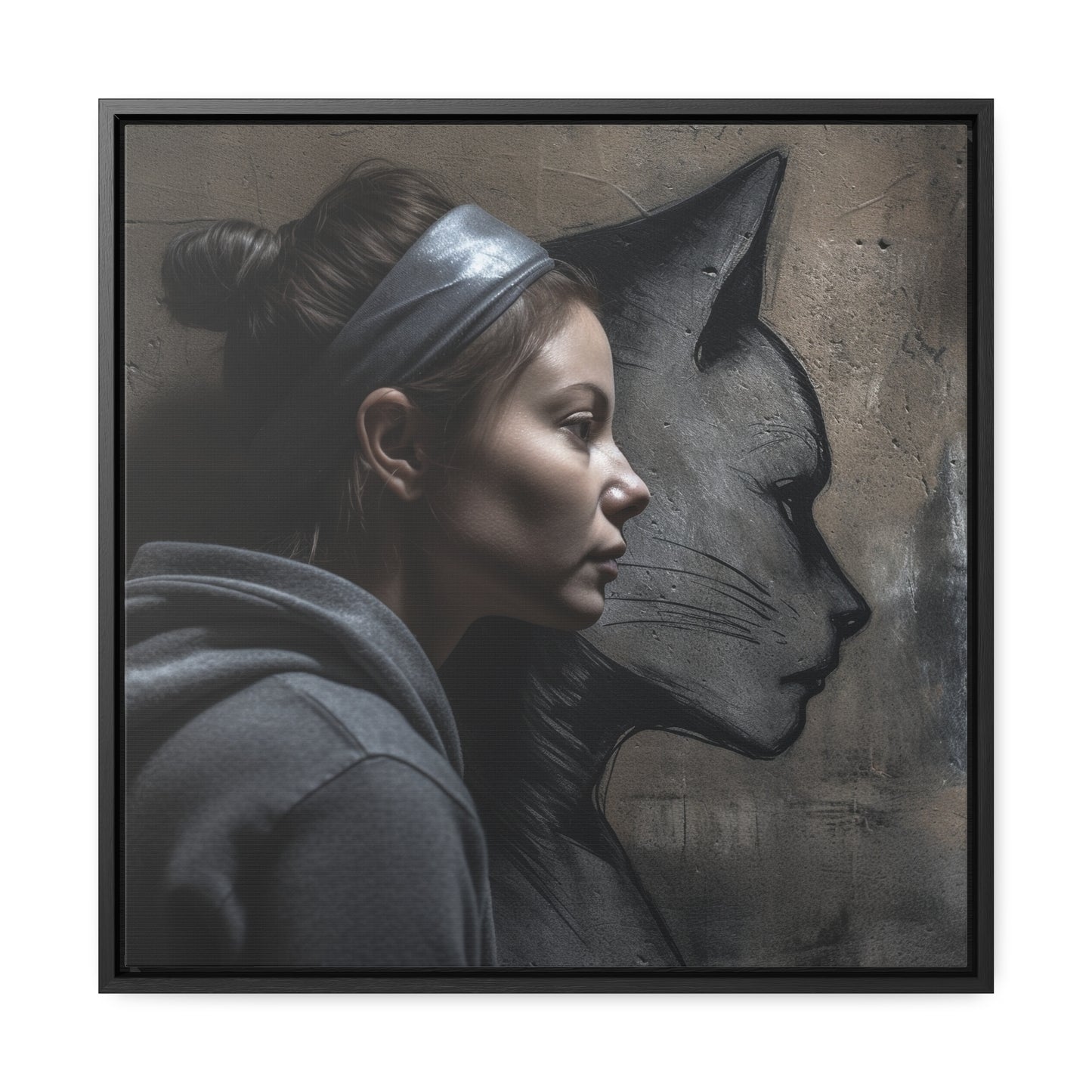 Cat Woman 26, Gallery Canvas Wraps, Square Frame