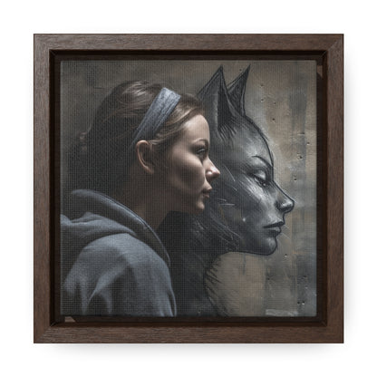 Cat Woman 19, Gallery Canvas Wraps, Square Frame