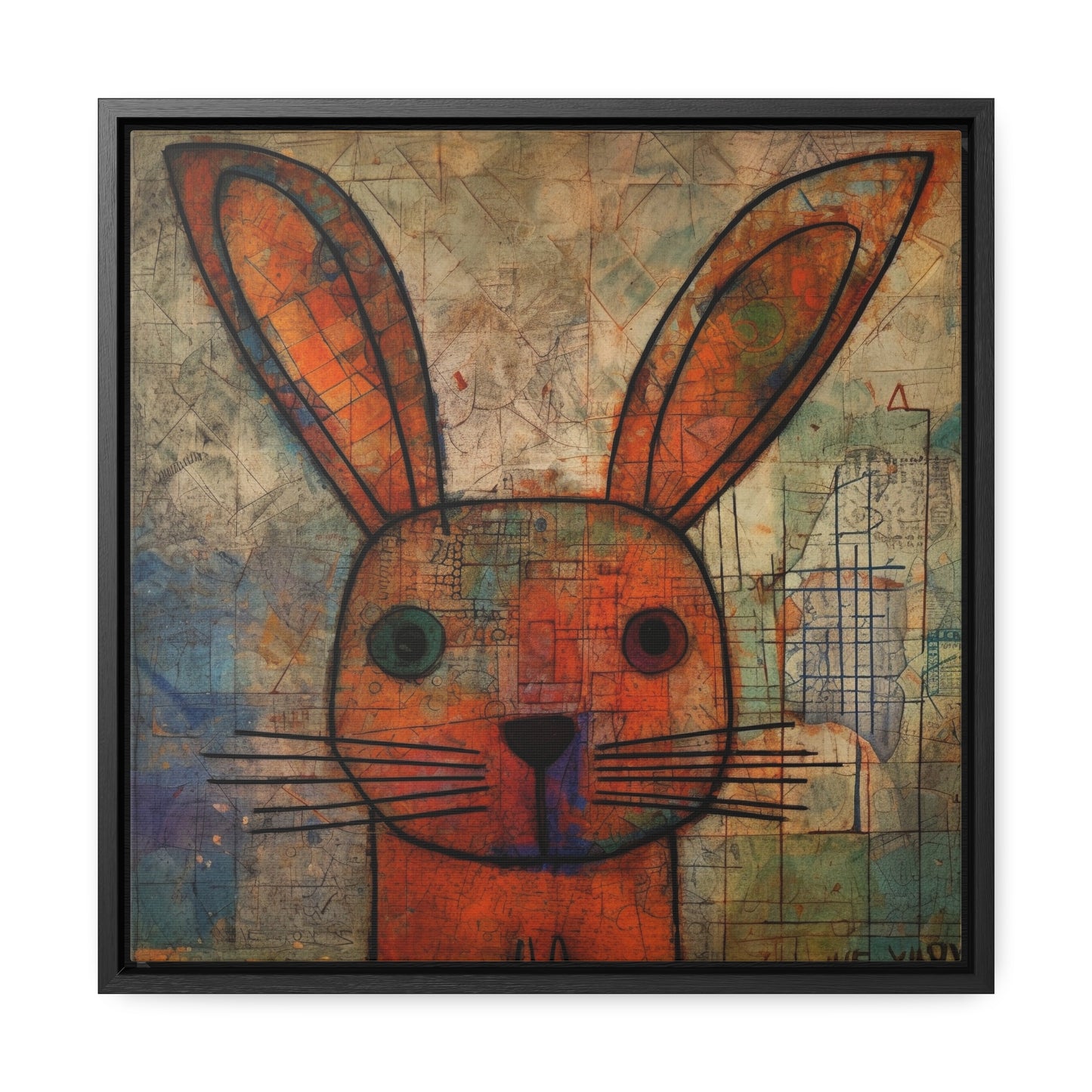 Rabbit 19, Gallery Canvas Wraps, Square Frame