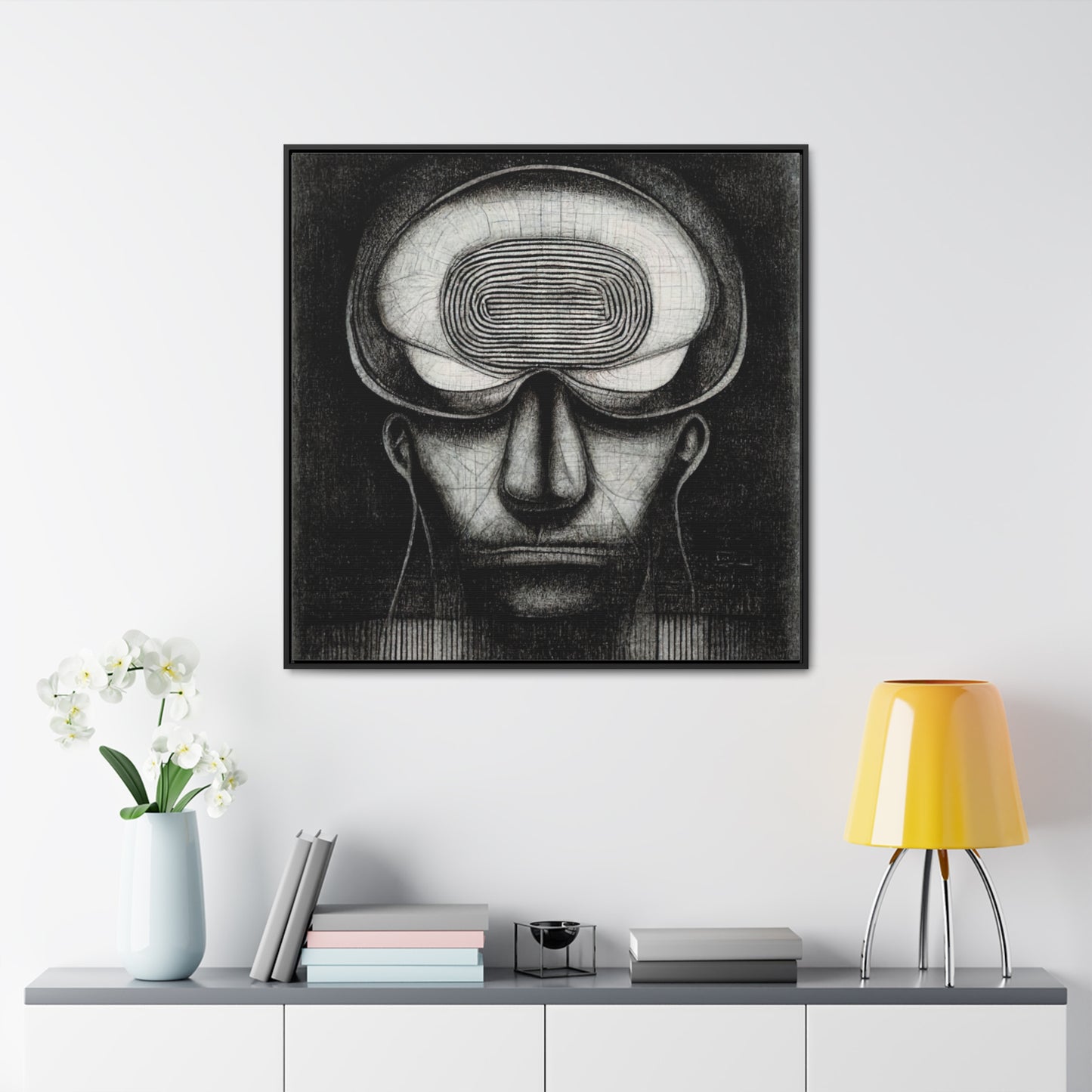 Brain 61, Valentinii, Gallery Canvas Wraps, Square Frame