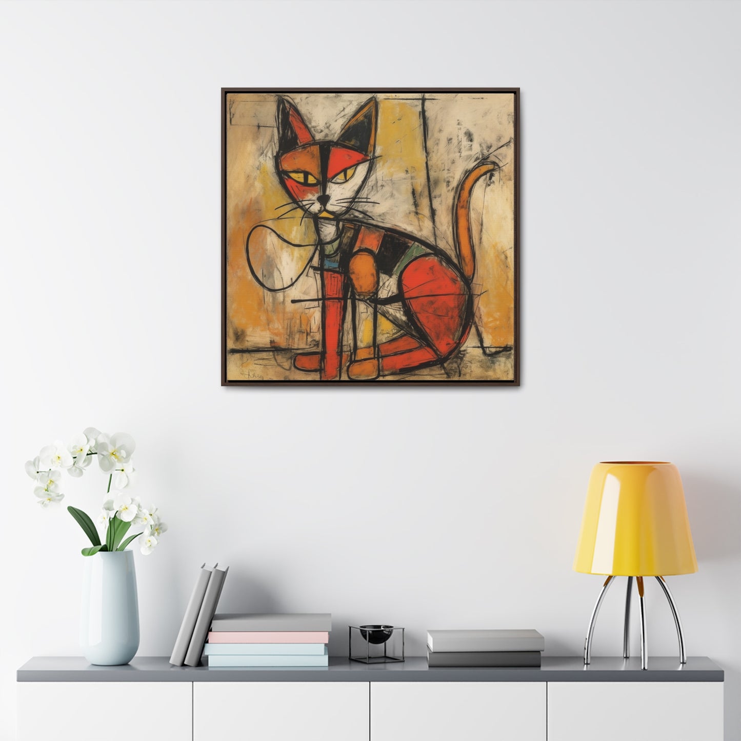 Cat 90, Gallery Canvas Wraps, Square Frame