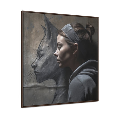 Cat Woman 7, Gallery Canvas Wraps, Square Frame