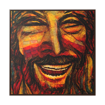 Jesus smiling 2, Valentinii, Gallery Canvas Wraps, Square Frame