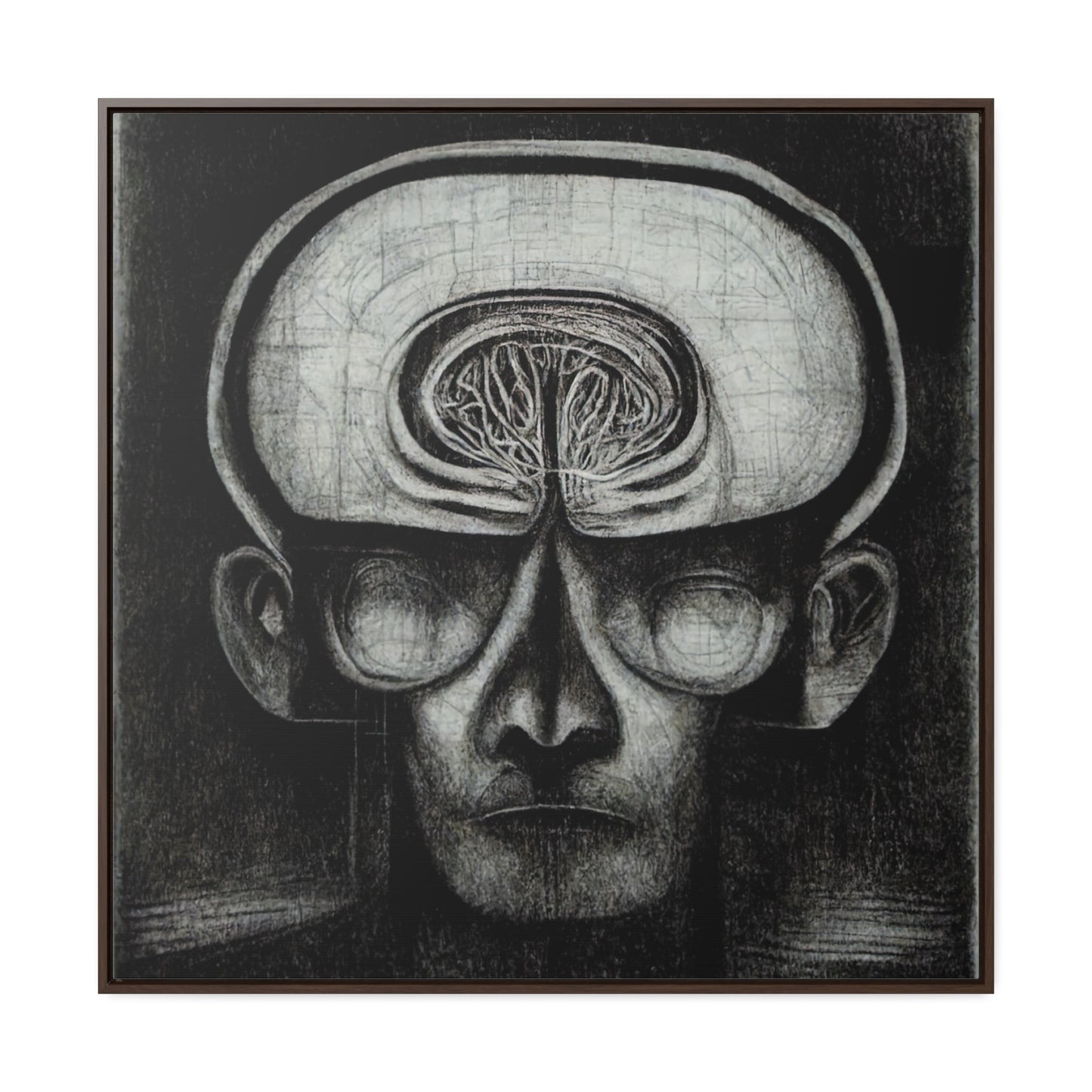 Brain 50, Valentinii, Gallery Canvas Wraps, Square Frame