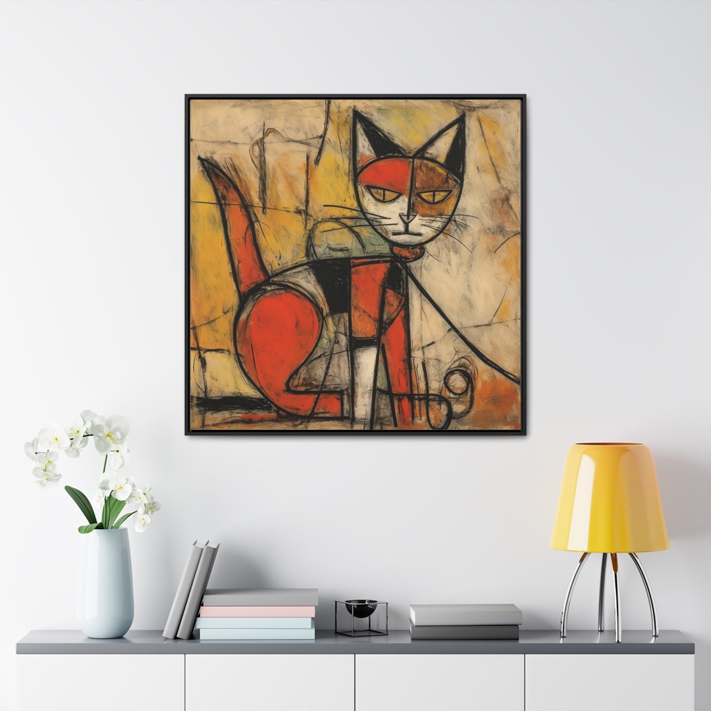 Cat 55, Gallery Canvas Wraps, Square Frame