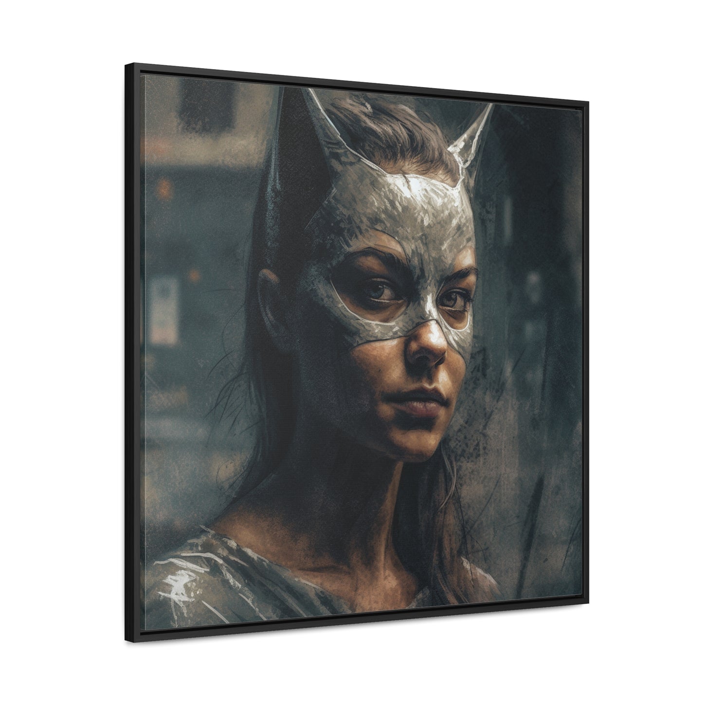 Cat Woman 23, Gallery Canvas Wraps, Square Frame