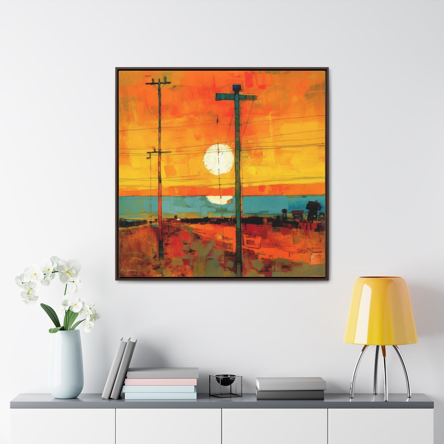 Land of the Sun 60, Valentinii, Gallery Canvas Wraps, Square Frame