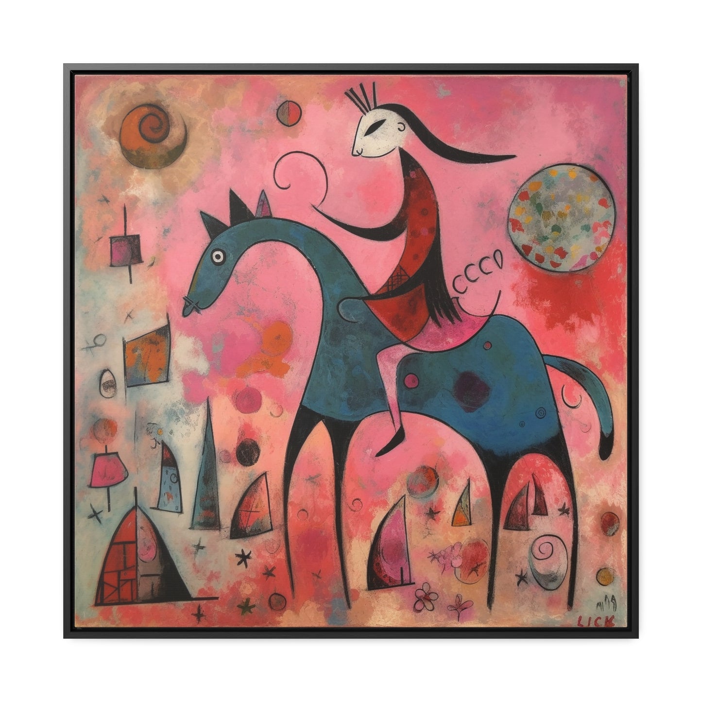 The Dreams of the Child 47, Gallery Canvas Wraps, Square Frame