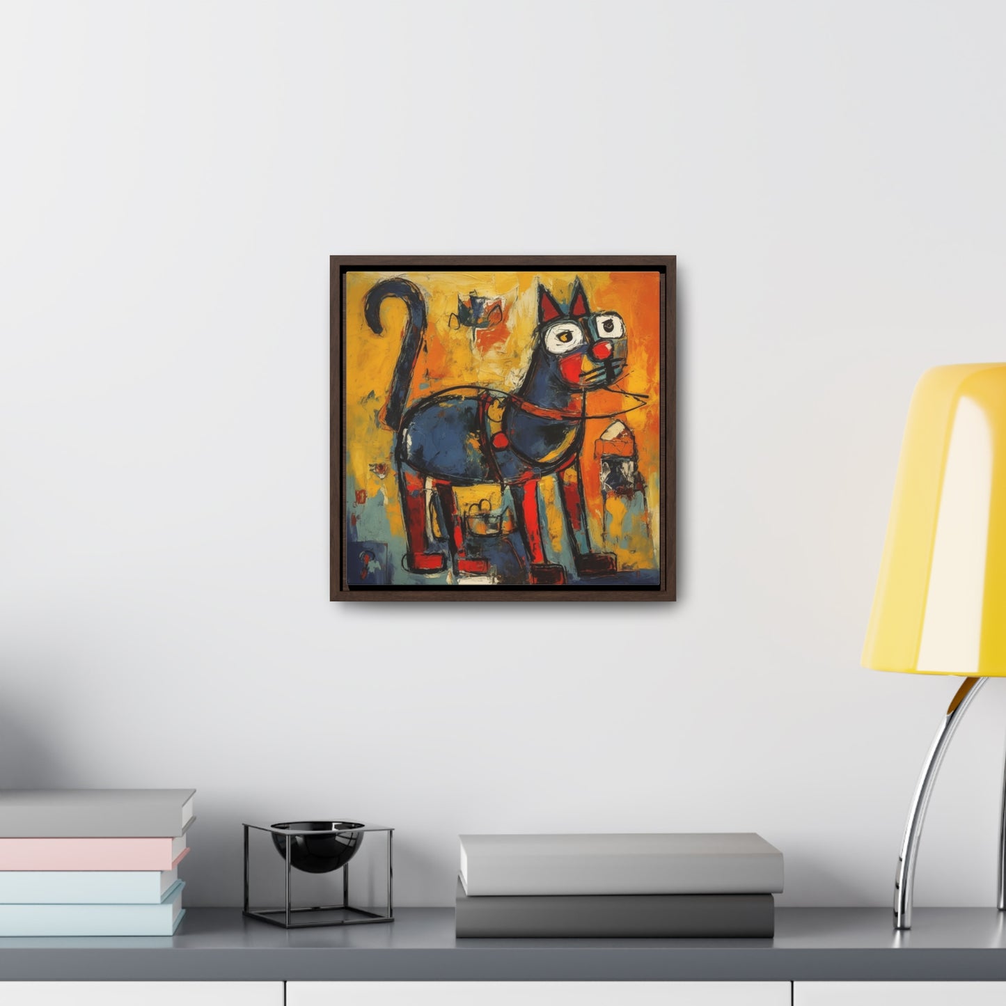 Cat 98, Gallery Canvas Wraps, Square Frame