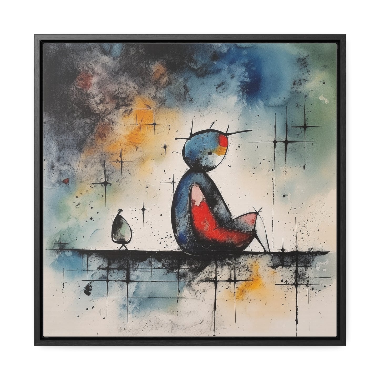 Sad Man 6, Valentinii, Gallery Canvas Wraps, Square Frame