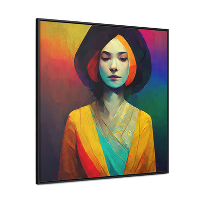 Lady's faces 6, Valentinii, Gallery Canvas Wraps, Square Frame