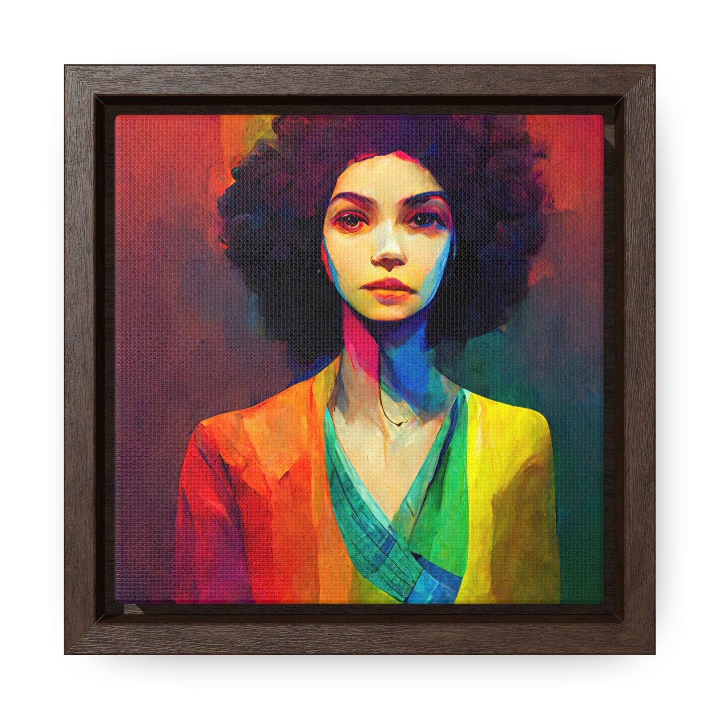 Lady's faces 20, Valentinii, Gallery Canvas Wraps, Square Frame