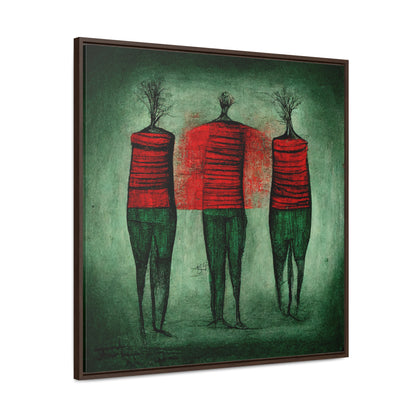 Loneliness Green Red 13, Valentinii, Gallery Canvas Wraps, Square Frame