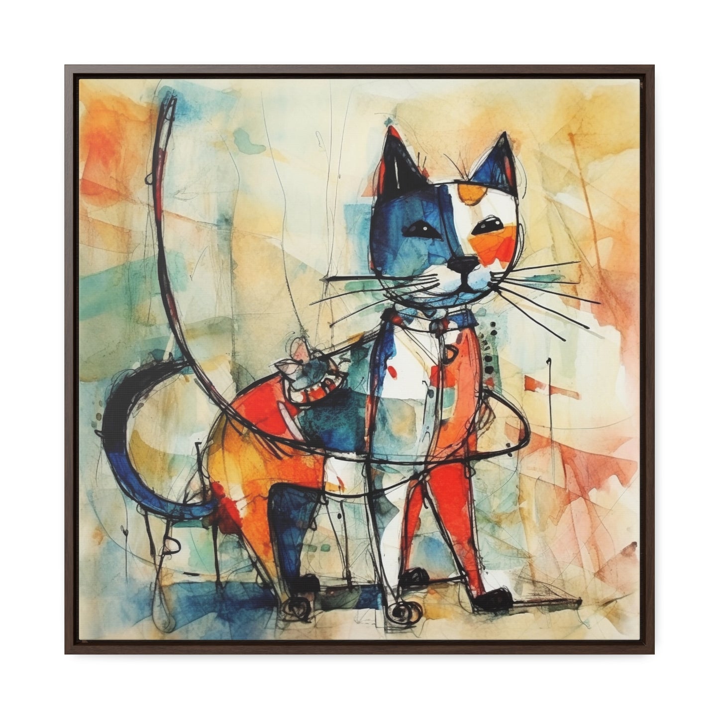 Cat 75, Gallery Canvas Wraps, Square Frame