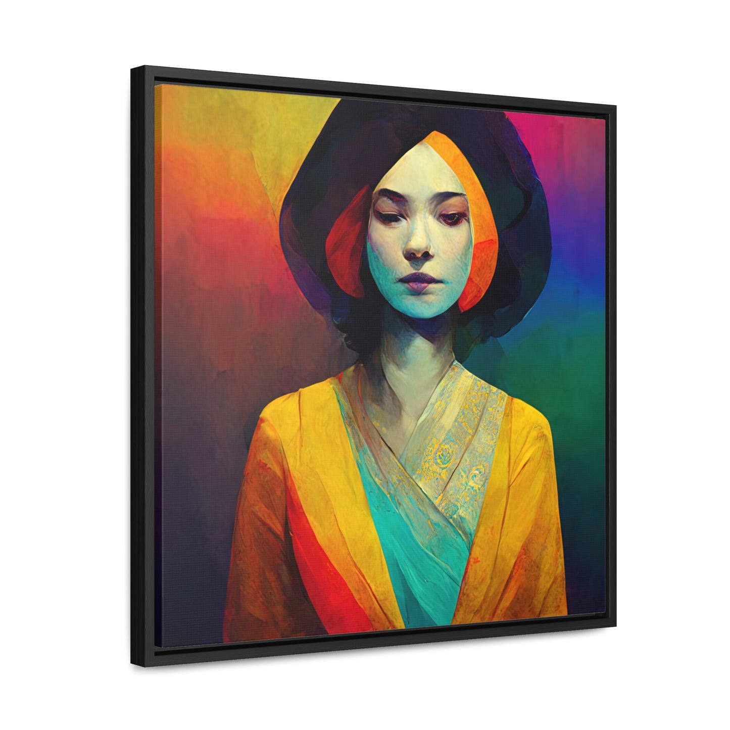 Lady's faces 6, Valentinii, Gallery Canvas Wraps, Square Frame