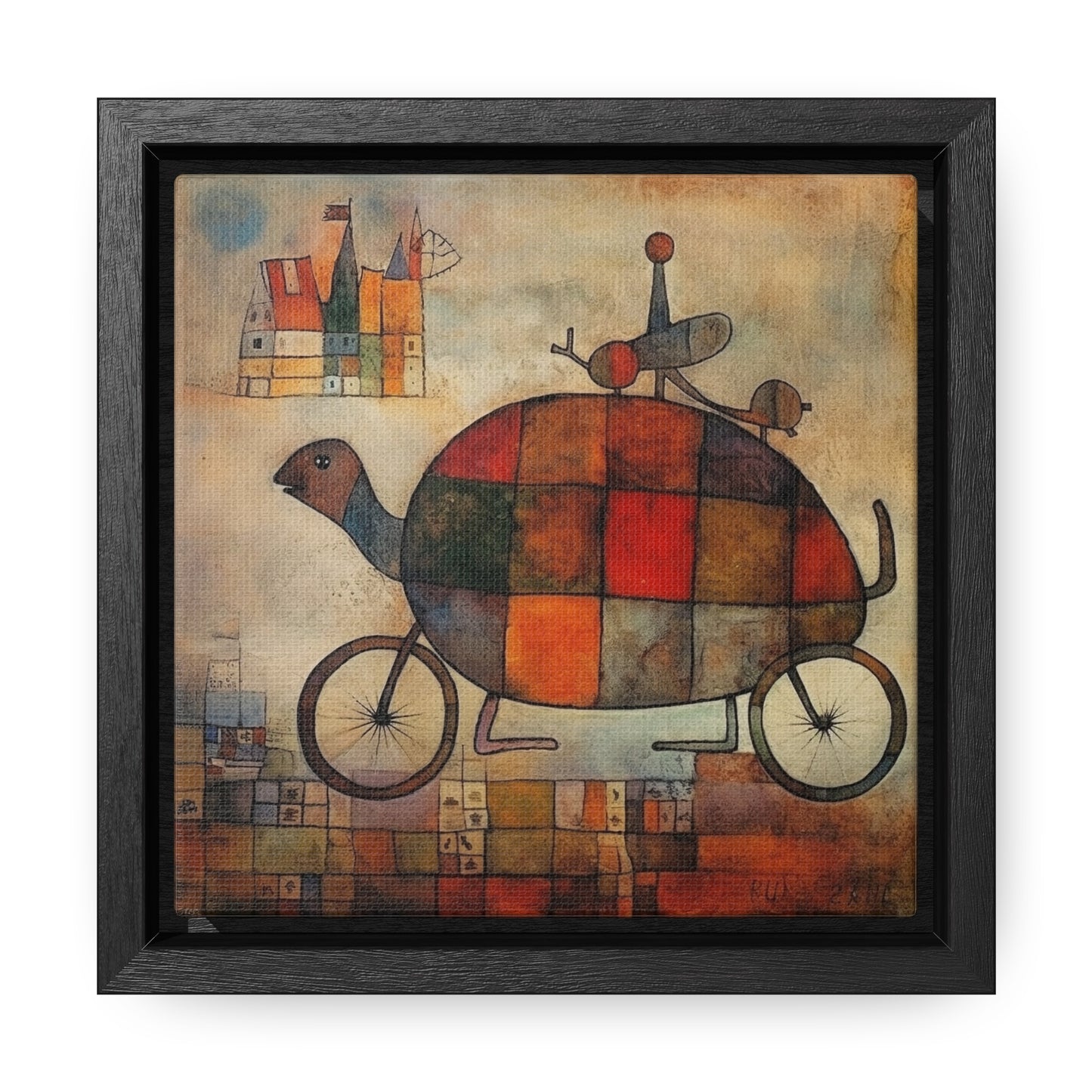 Turtle, Gallery Canvas Wraps, Square Frame