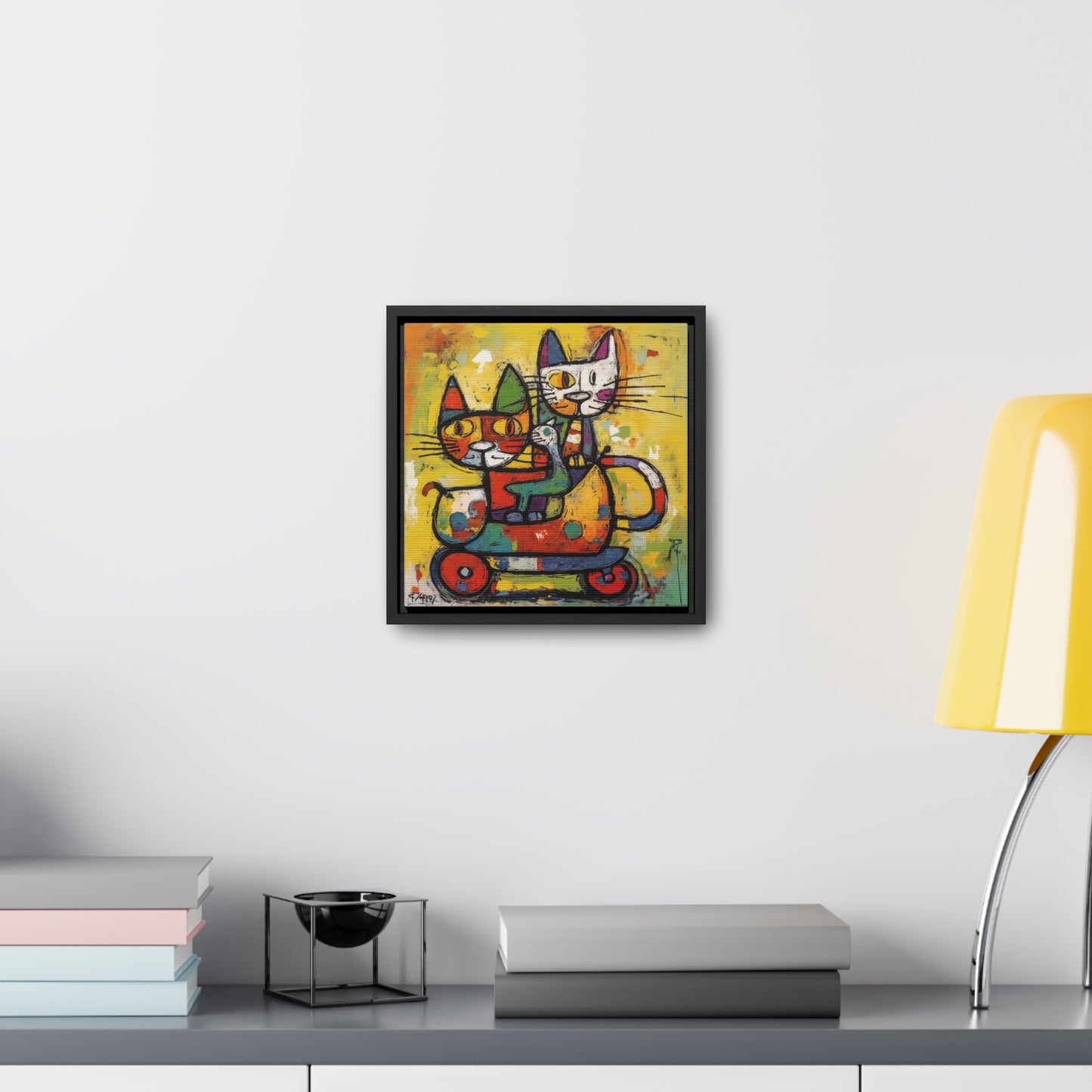 Cat 142, Gallery Canvas Wraps, Square Frame