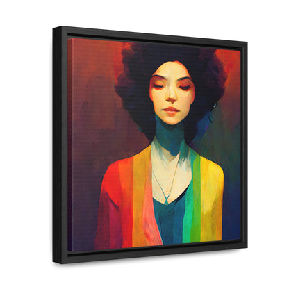 Lady's faces 19, Valentinii, Gallery Canvas Wraps, Square Frame