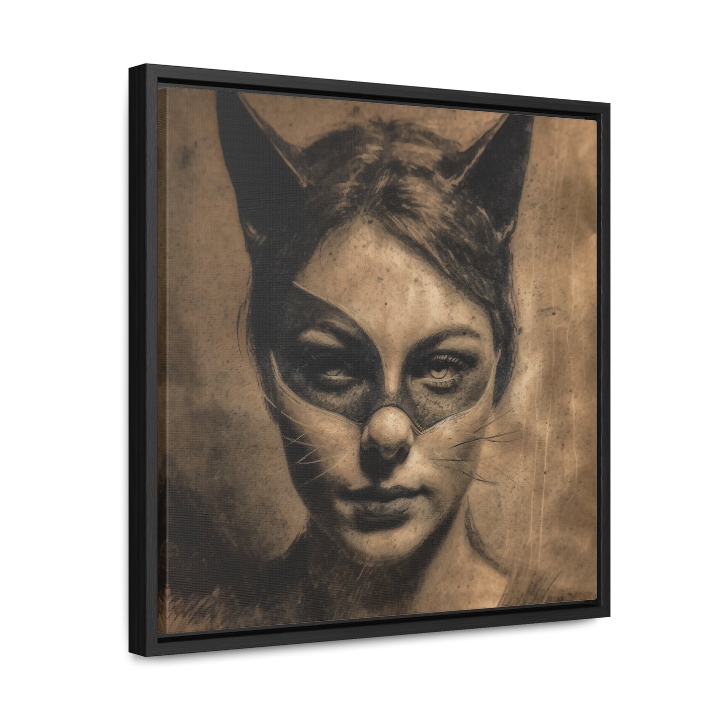 Cat Woman 12, Gallery Canvas Wraps, Square Frame