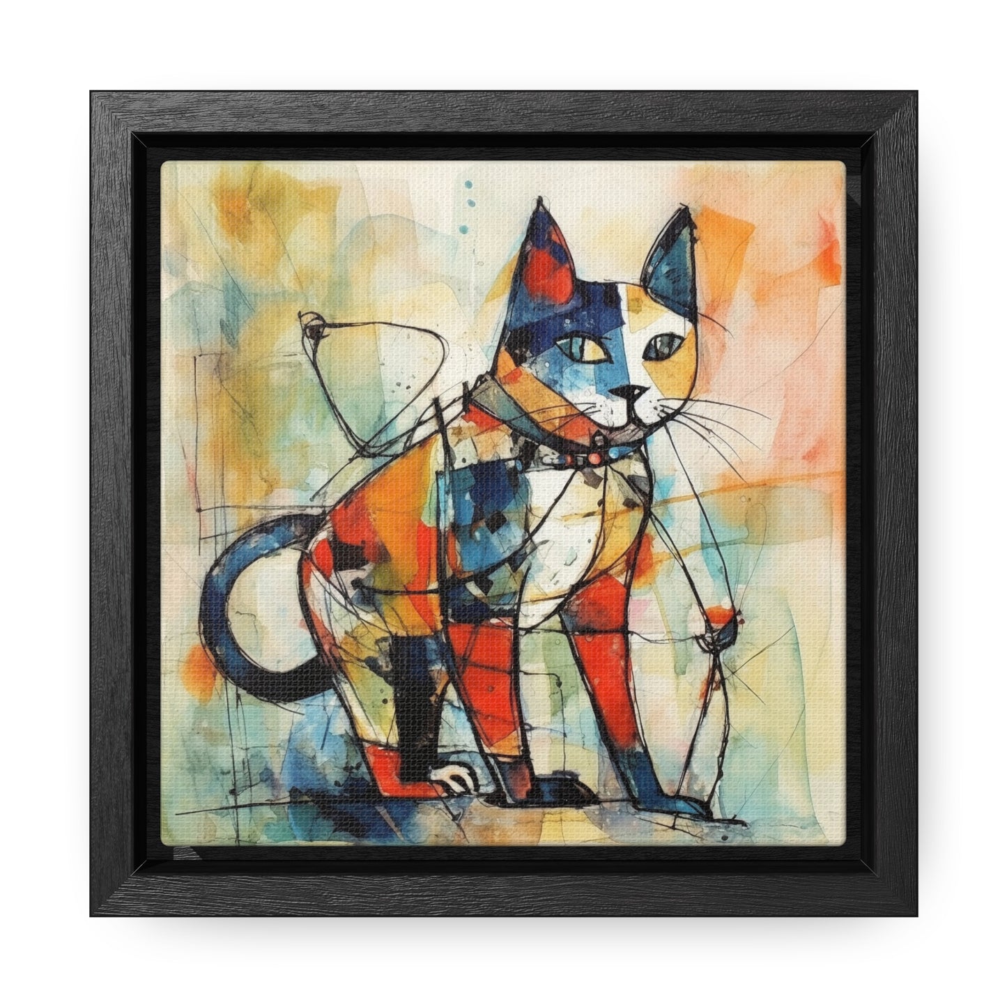 Cat 77, Gallery Canvas Wraps, Square Frame