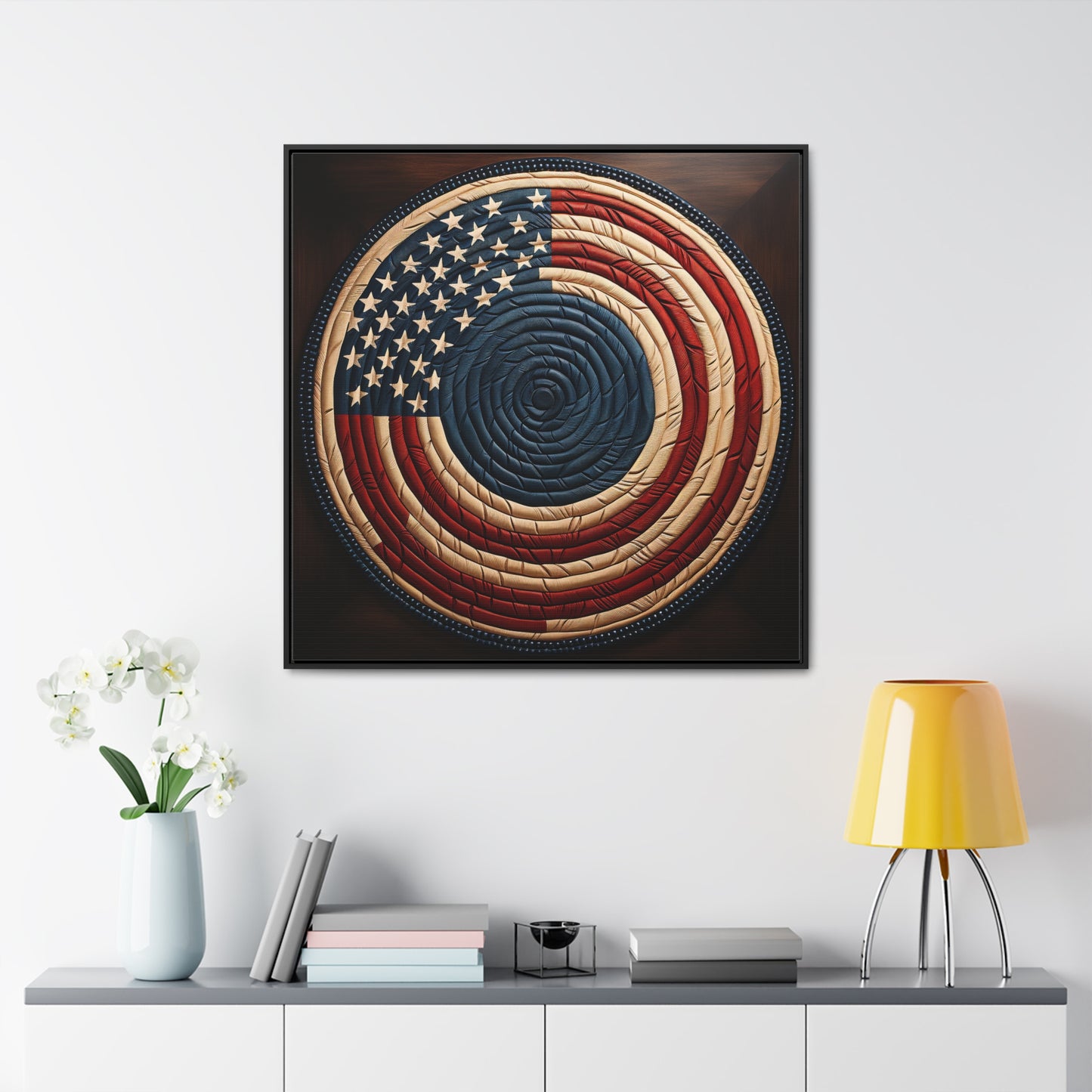 Flag 15, Gallery Canvas Wraps, Square Frame