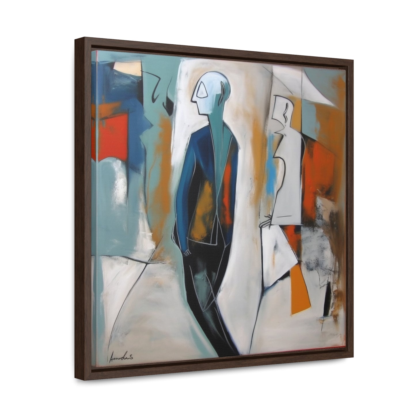 Sad Man 21, Valentinii, Gallery Canvas Wraps, Square Frame