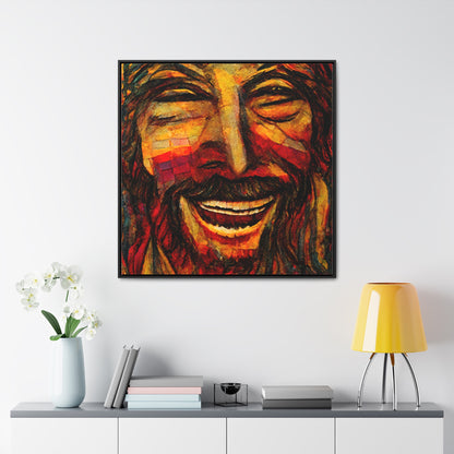 Jesus smiling 2, Valentinii, Gallery Canvas Wraps, Square Frame