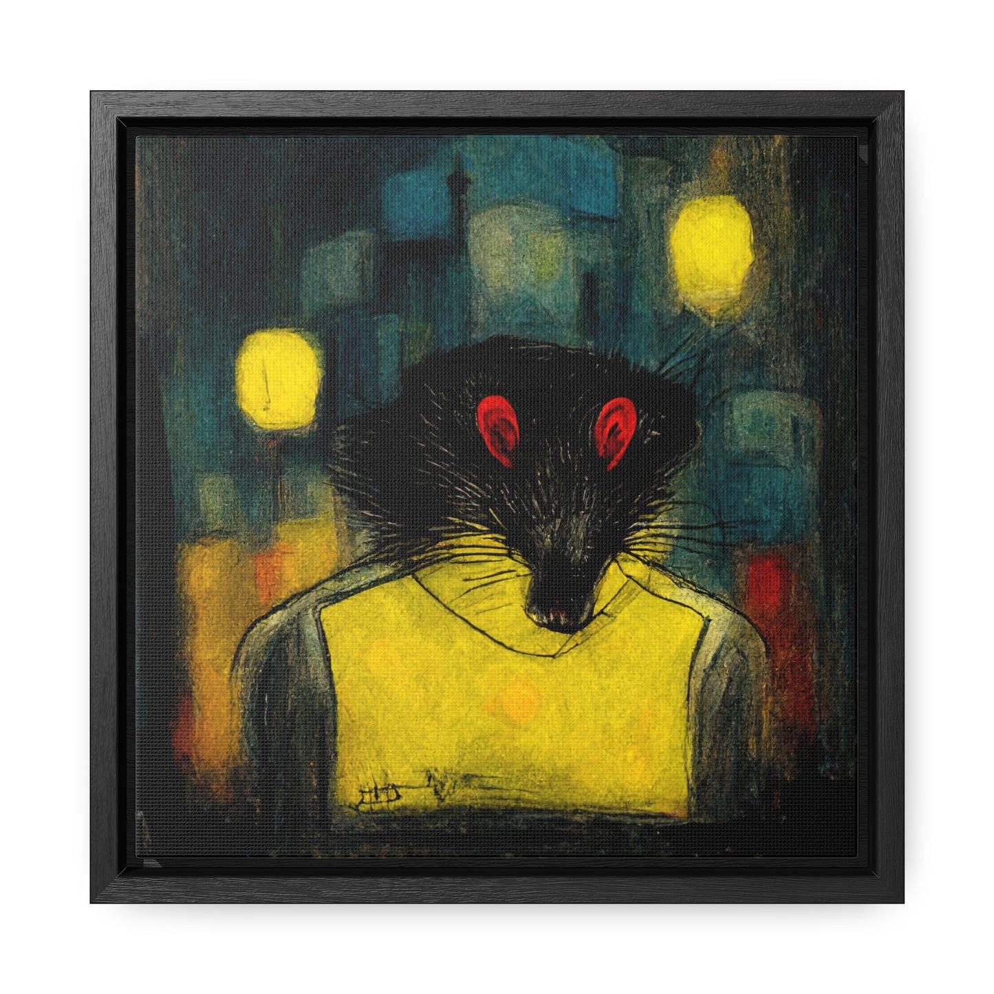 Urban Rat, Valentinii, Gallery Canvas Wraps, Square Frame