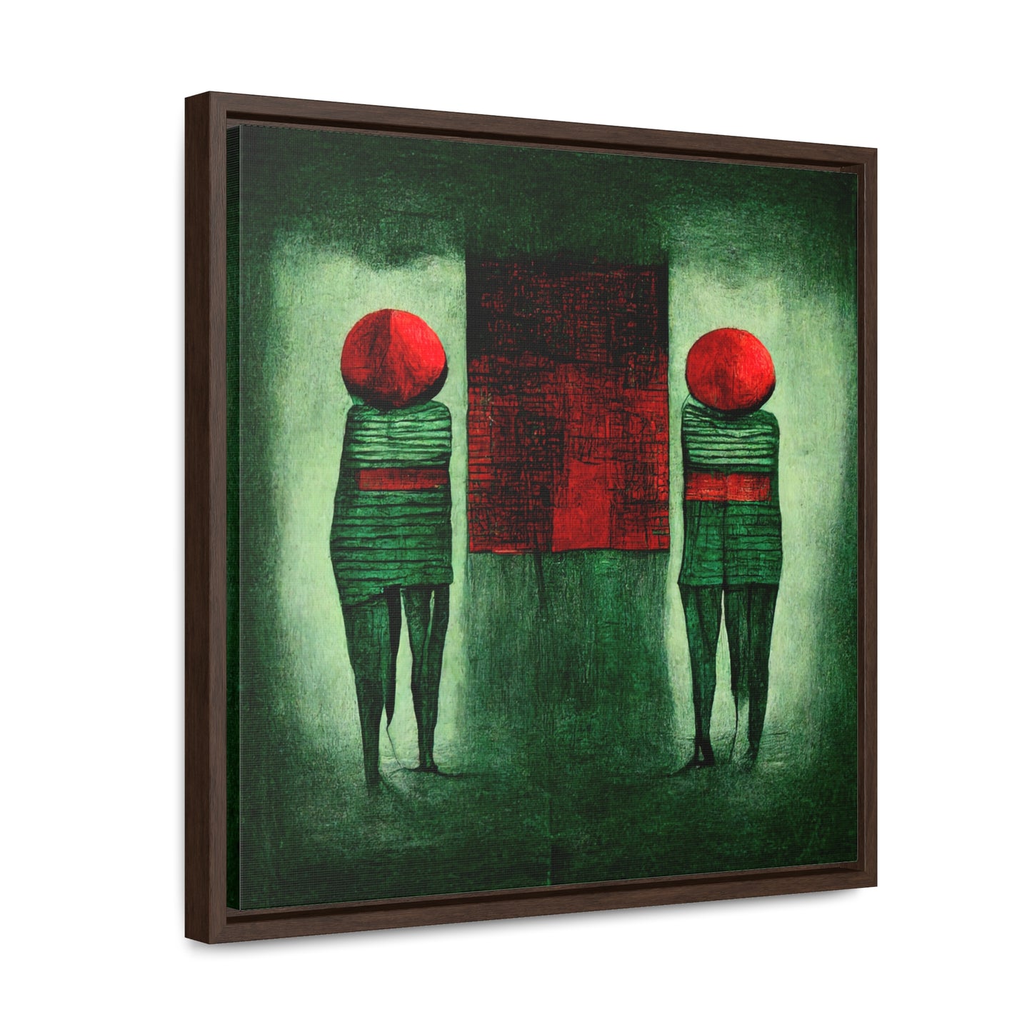 Loneliness Green Red 23, Valentinii, Gallery Canvas Wraps, Square Frame