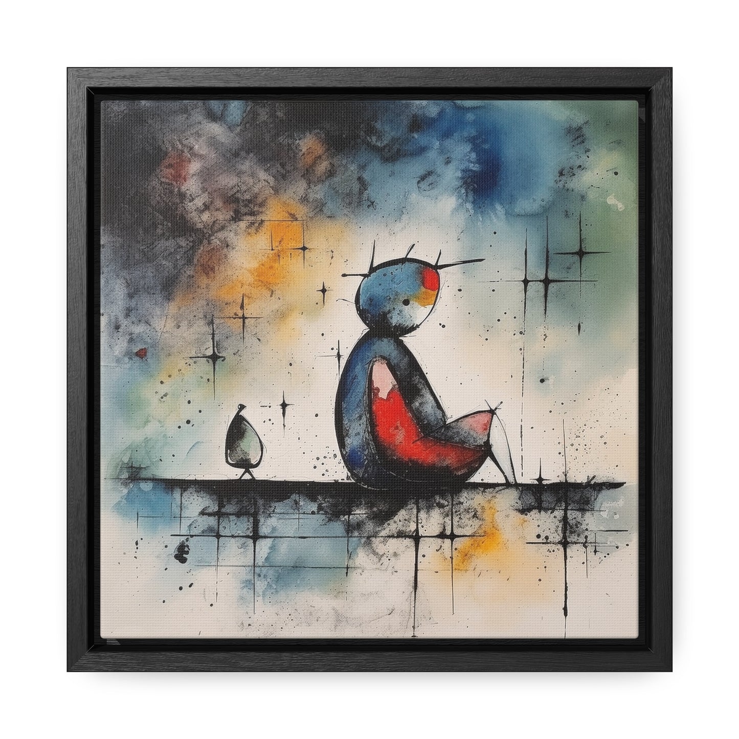 Sad Man 6, Valentinii, Gallery Canvas Wraps, Square Frame