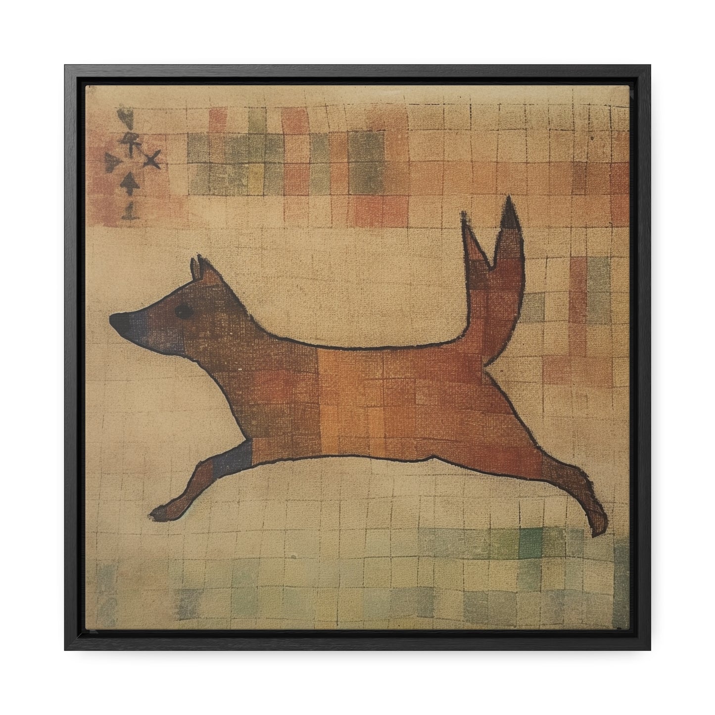 V Dog, Gallery Canvas Wraps, Square Frame