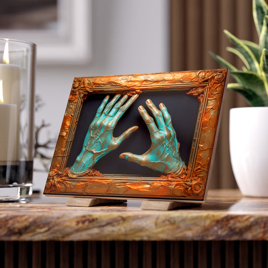 Hands 90, Ceramic Photo Tile