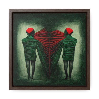 Loneliness Green Red 7, Valentinii, Gallery Canvas Wraps, Square Frame