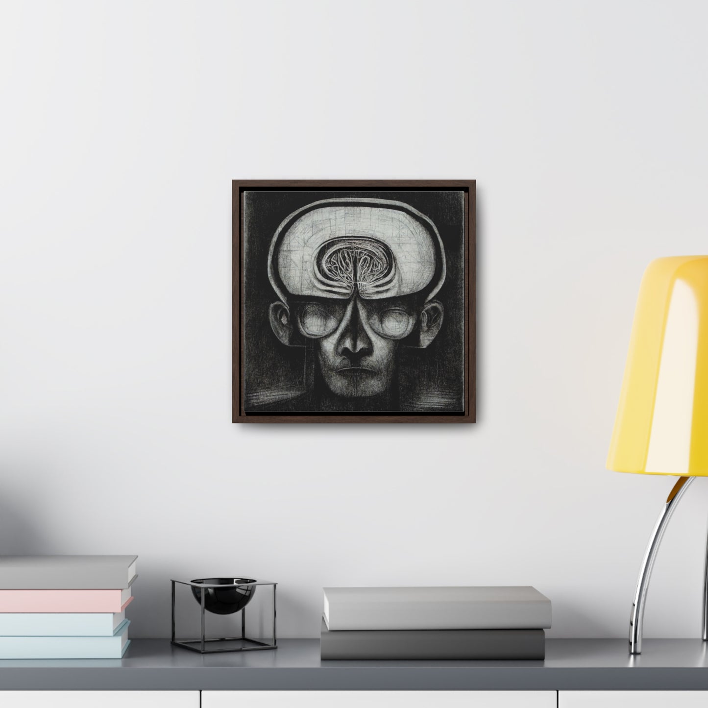 Brain 50, Valentinii, Gallery Canvas Wraps, Square Frame