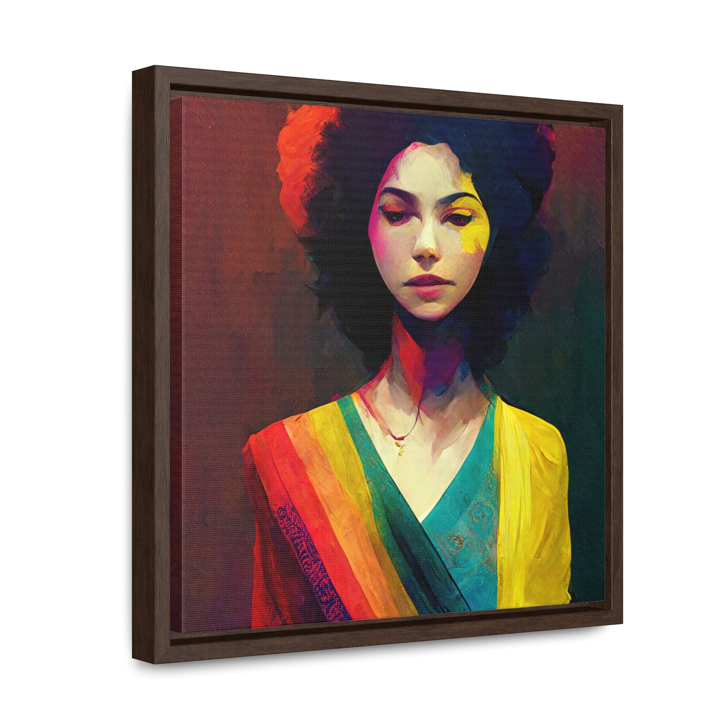 Lady's faces 25, Valentinii, Gallery Canvas Wraps, Square Frame