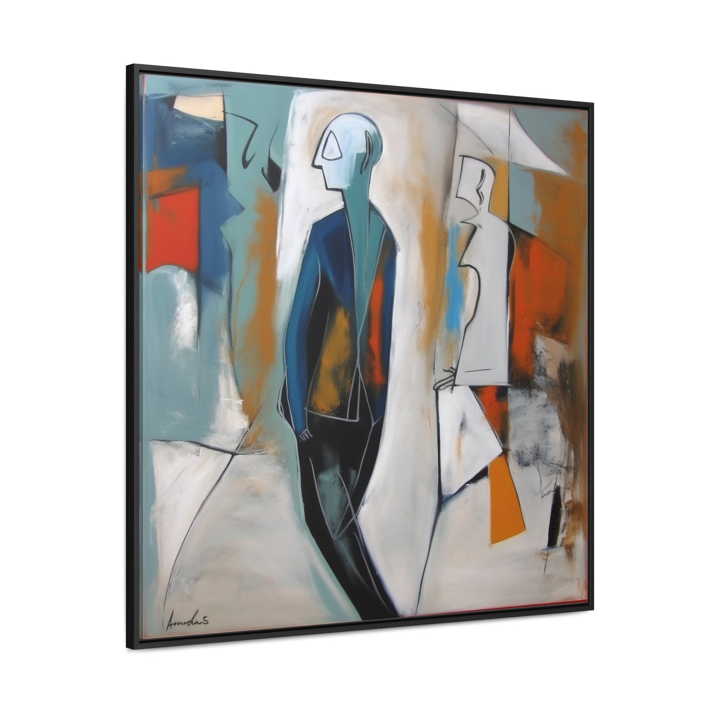 Sad Man 21, Valentinii, Gallery Canvas Wraps, Square Frame