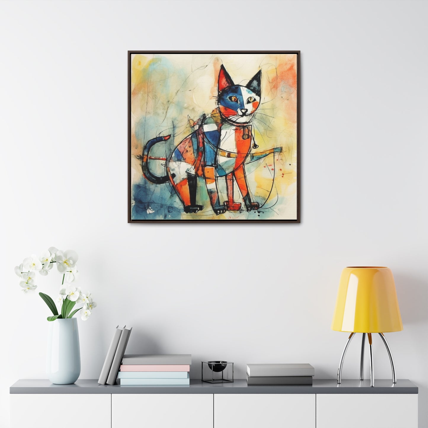 Cat 103, Gallery Canvas Wraps, Square Frame