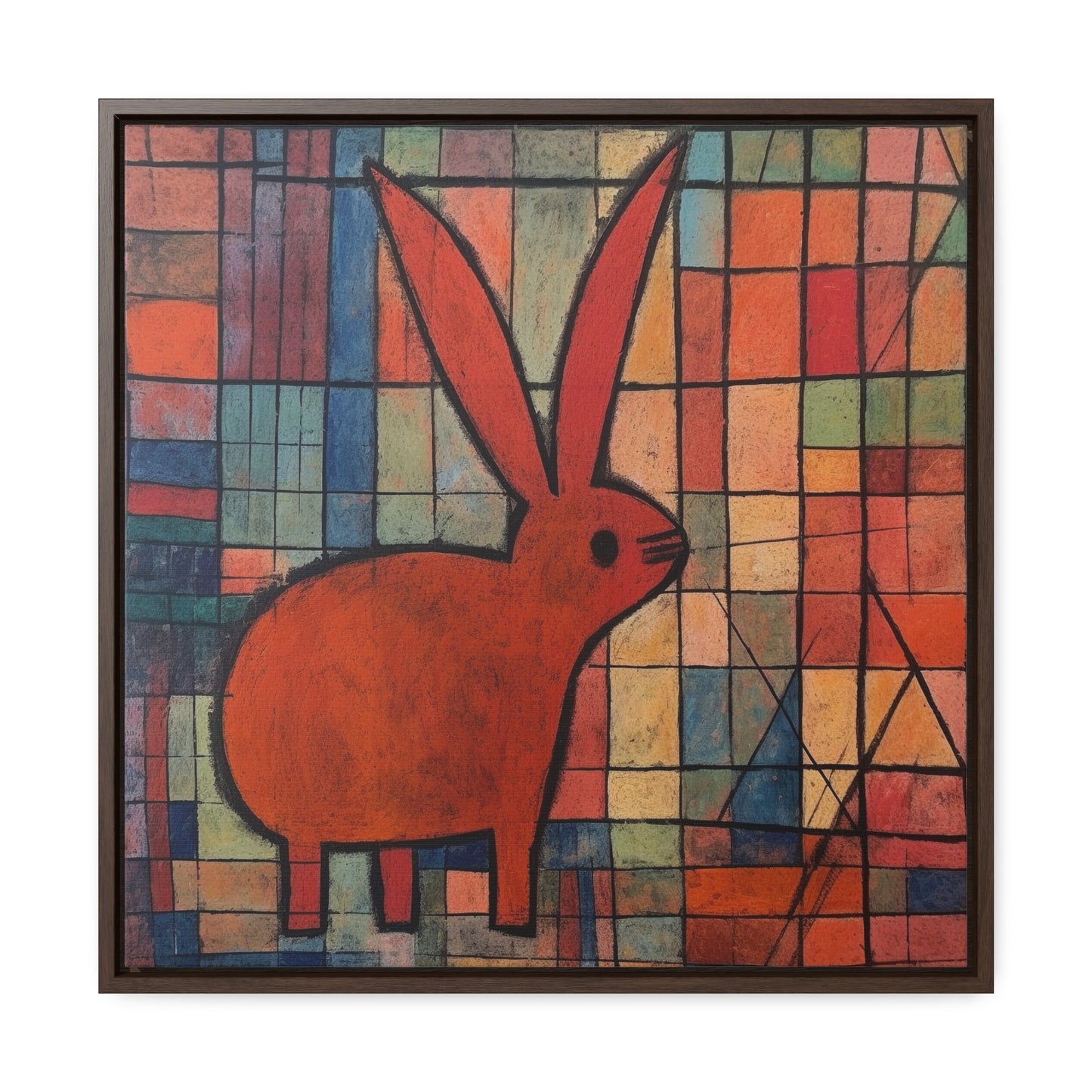 Rabbit 32, Gallery Canvas Wraps, Square Frame