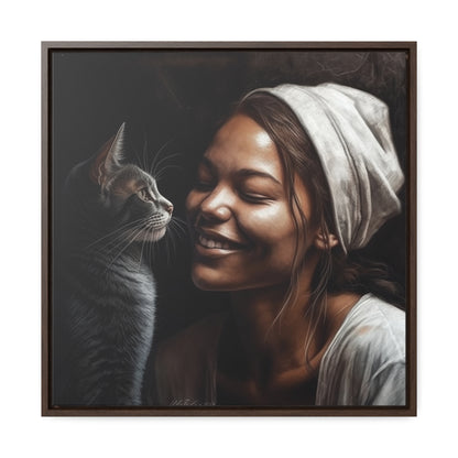 Cat Woman 29, Gallery Canvas Wraps, Square Frame