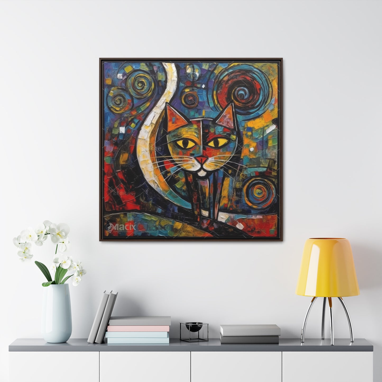 Cat 119, Gallery Canvas Wraps, Square Frame