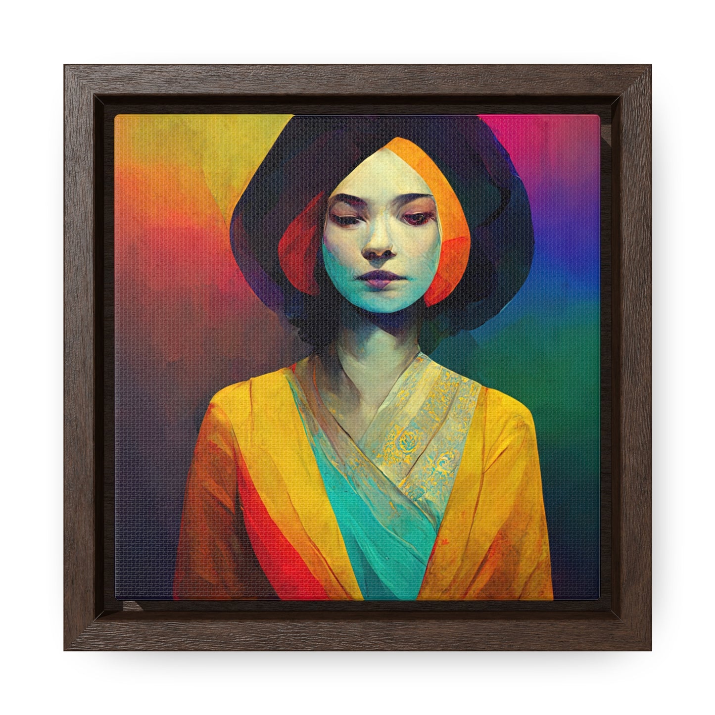 Lady's faces 6, Valentinii, Gallery Canvas Wraps, Square Frame