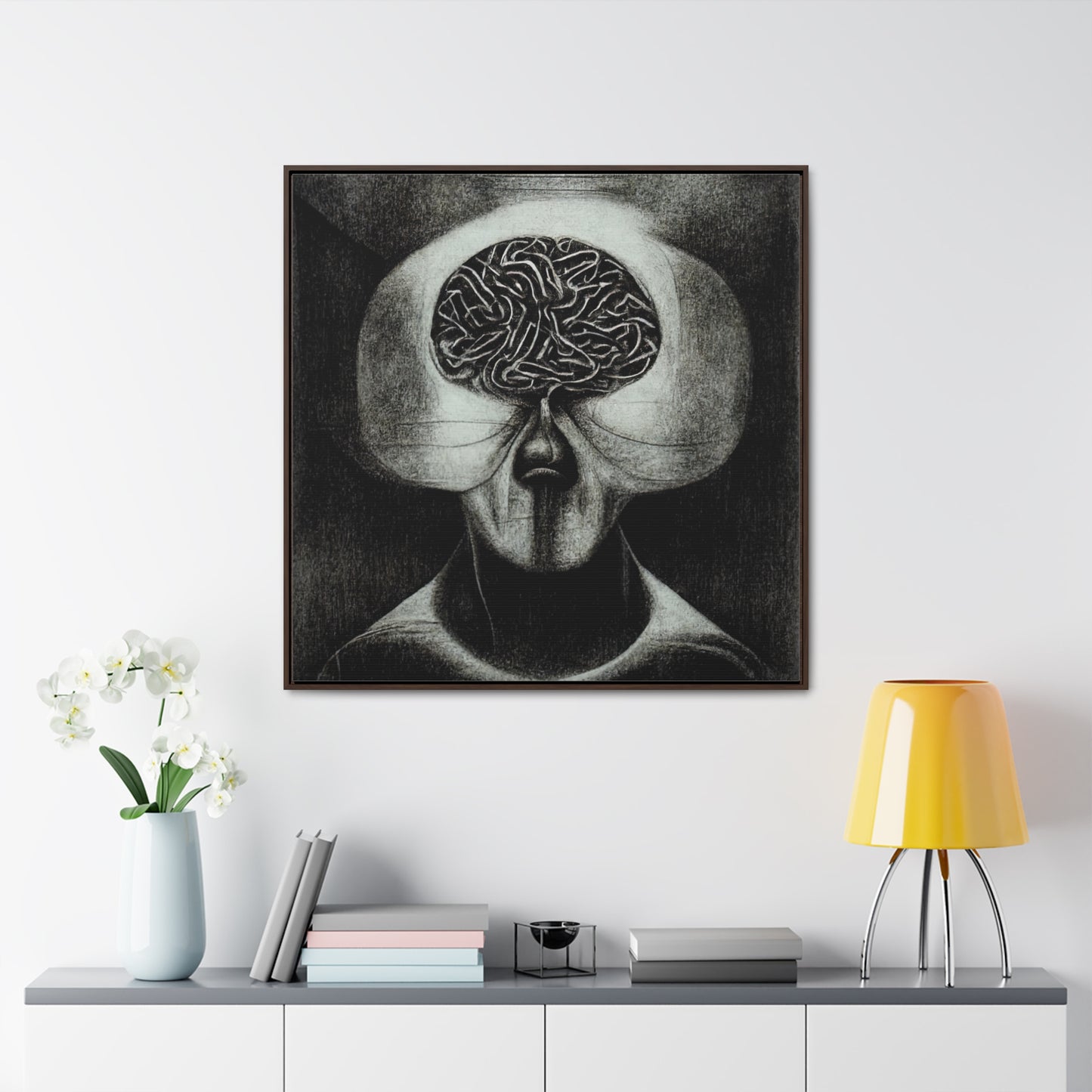 Brain 38, Valentinii, Gallery Canvas Wraps, Square Frame