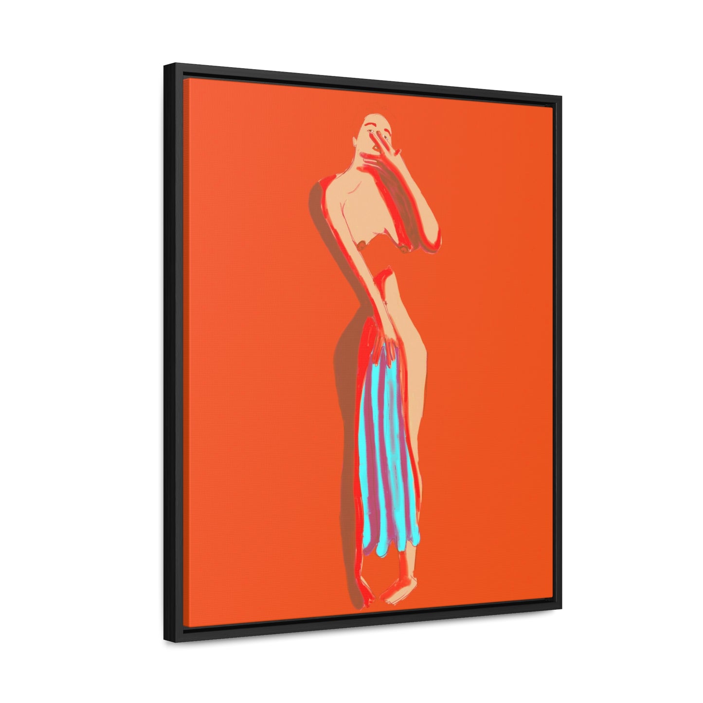 The Orange Towel, Original Eduard Pavel, Gallery Canvas Wraps, Vertical Frame