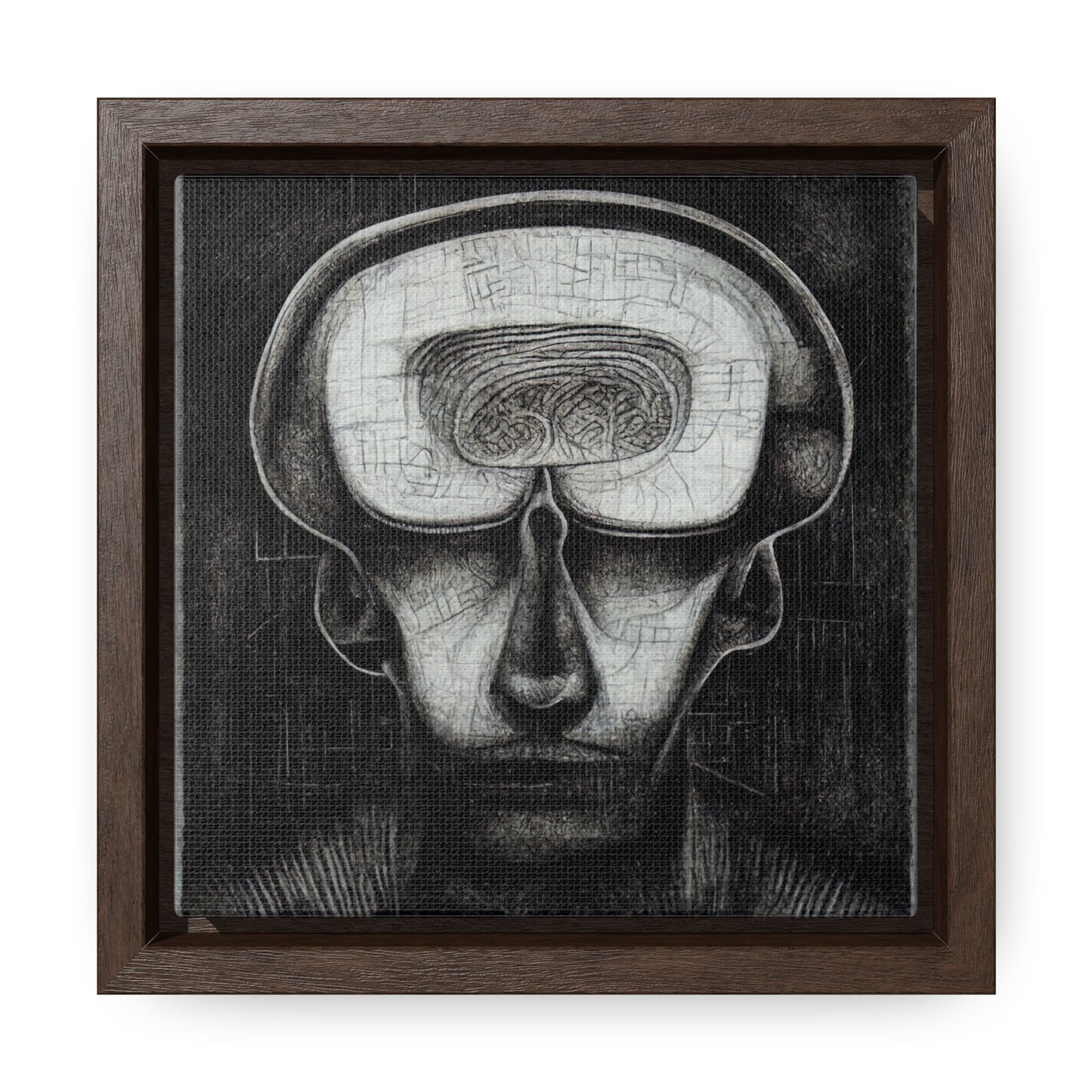 Brain 59, Valentinii, Gallery Canvas Wraps, Square Frame