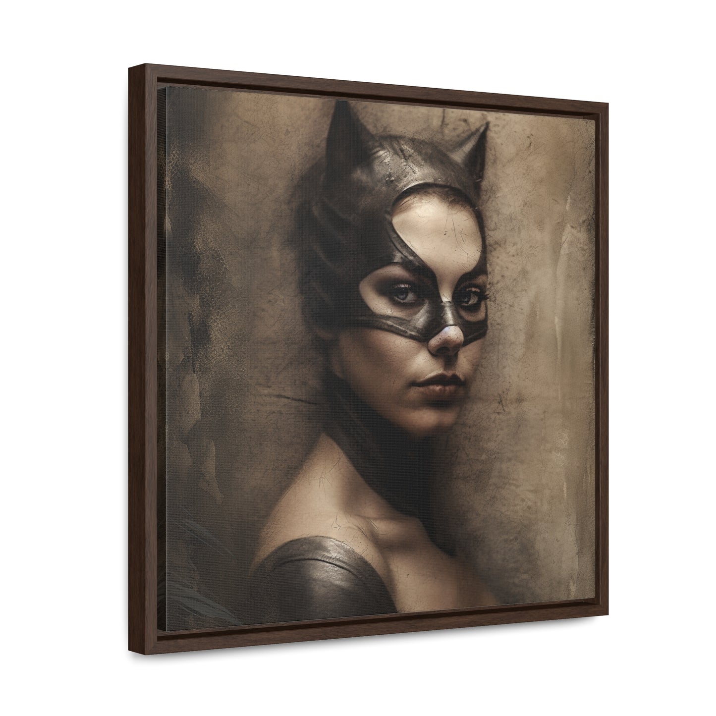 Cat Woman 18, Gallery Canvas Wraps, Square Frame